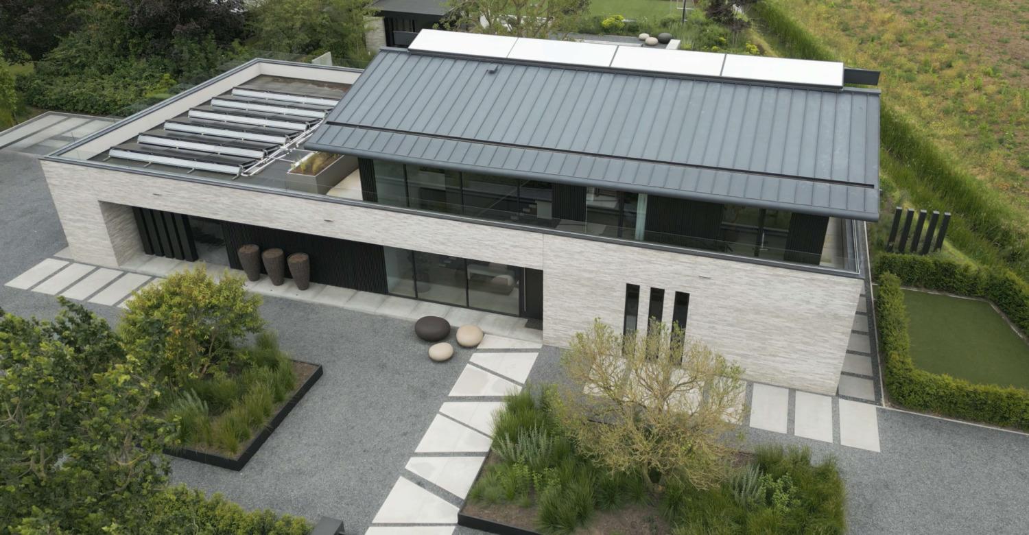 Villa ontwerp lijnenspel architect